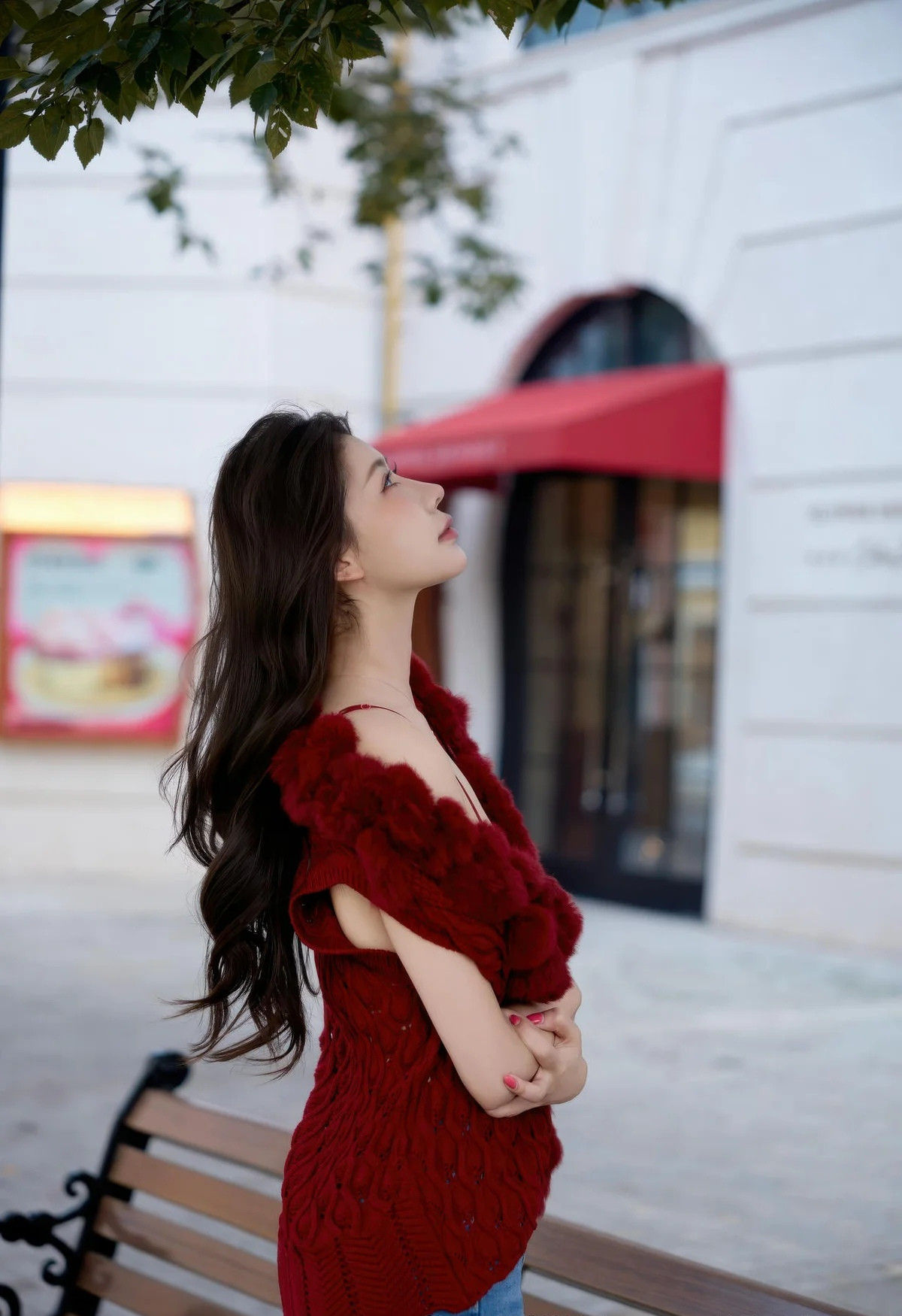 [XiuRen秀人网] No.11293 尹甜甜 红色毛衣 蓝色牛仔裤 性感写真 [76张]插图