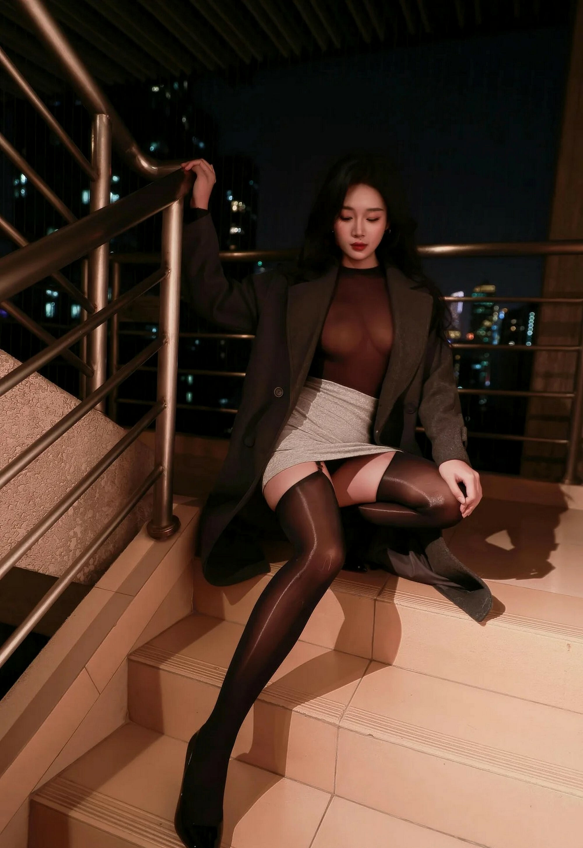 [XiuRen秀人网] No.11296 南乔 黑色连体丝袜 性感写真 [73张]插图