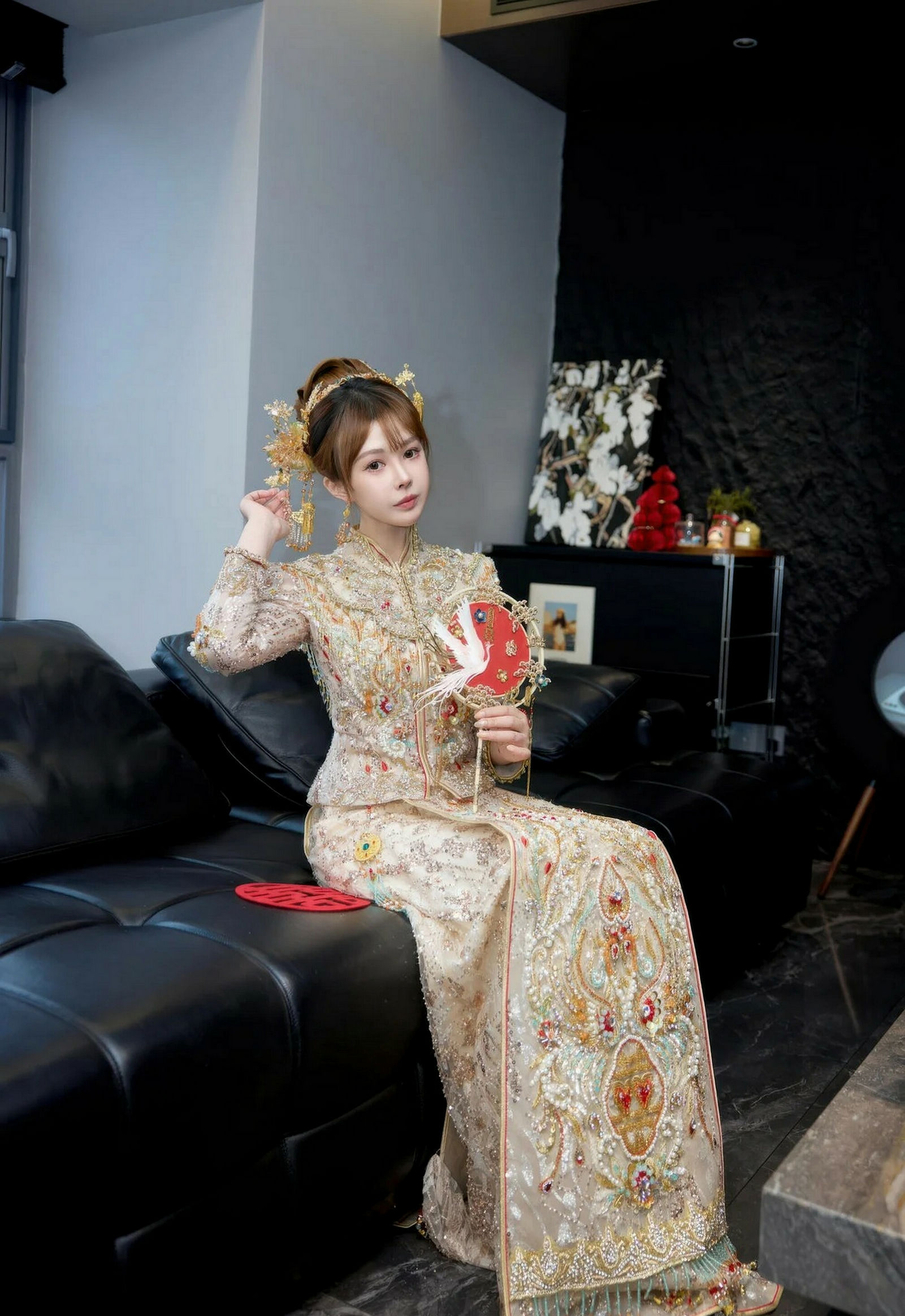 [XiuRen秀人网] No.11317 Evelyn 秀禾服饰 肉色丝袜 性感写真 [63张]插图