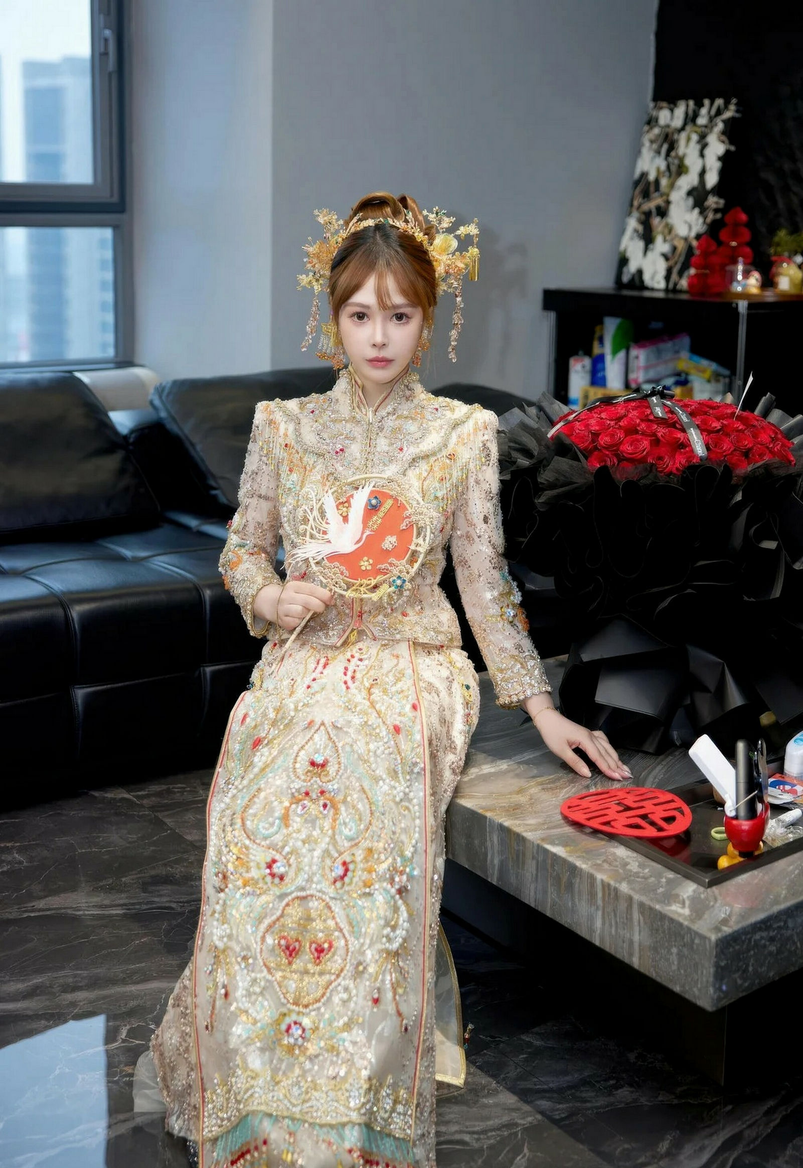 [XiuRen秀人网] No.11317 Evelyn 秀禾服饰 肉色丝袜 性感写真 [63张]插图1