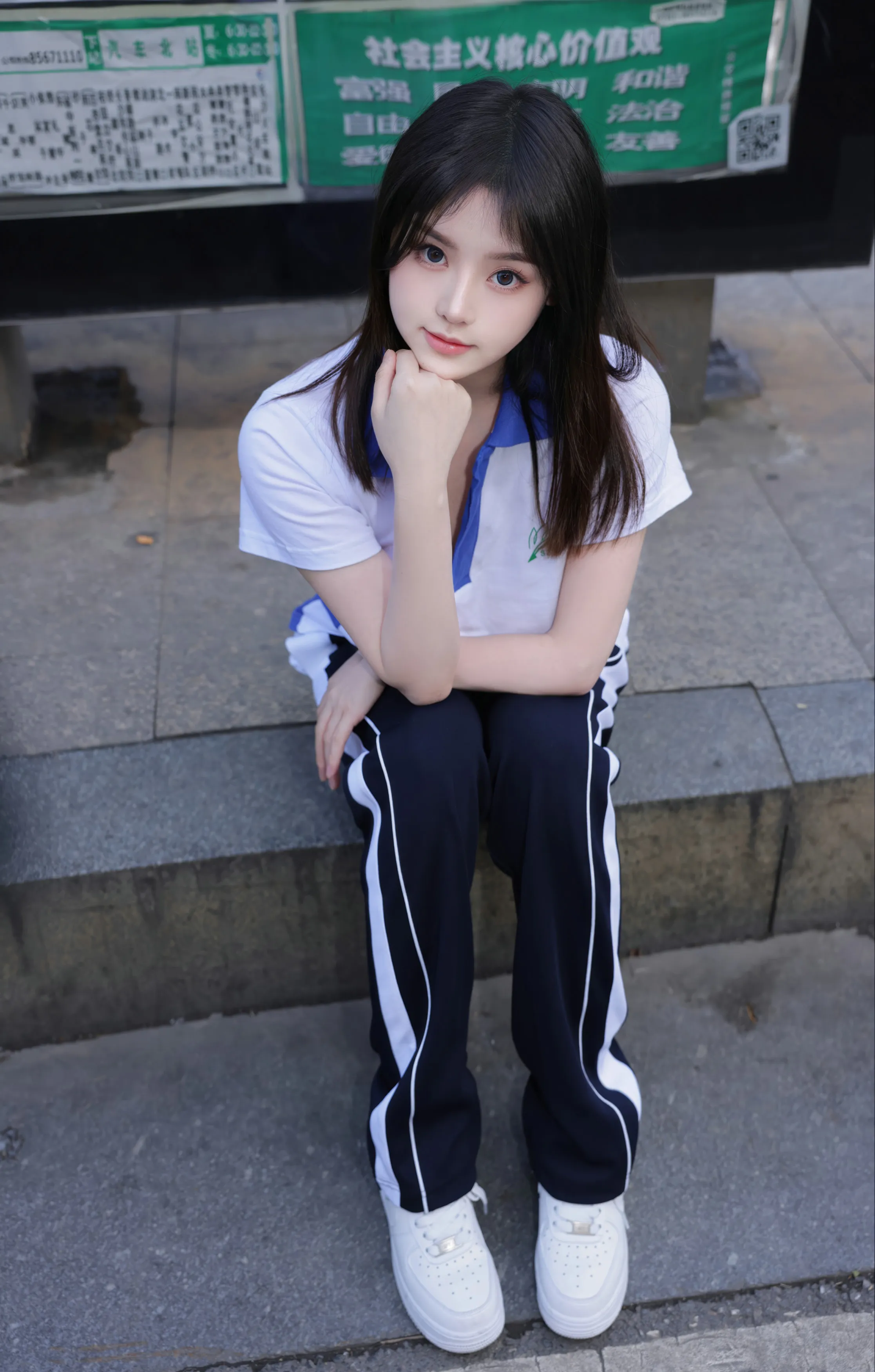 秀人网豆瓣酱 魅惑私拍写真 公交车站场景拍摄插图