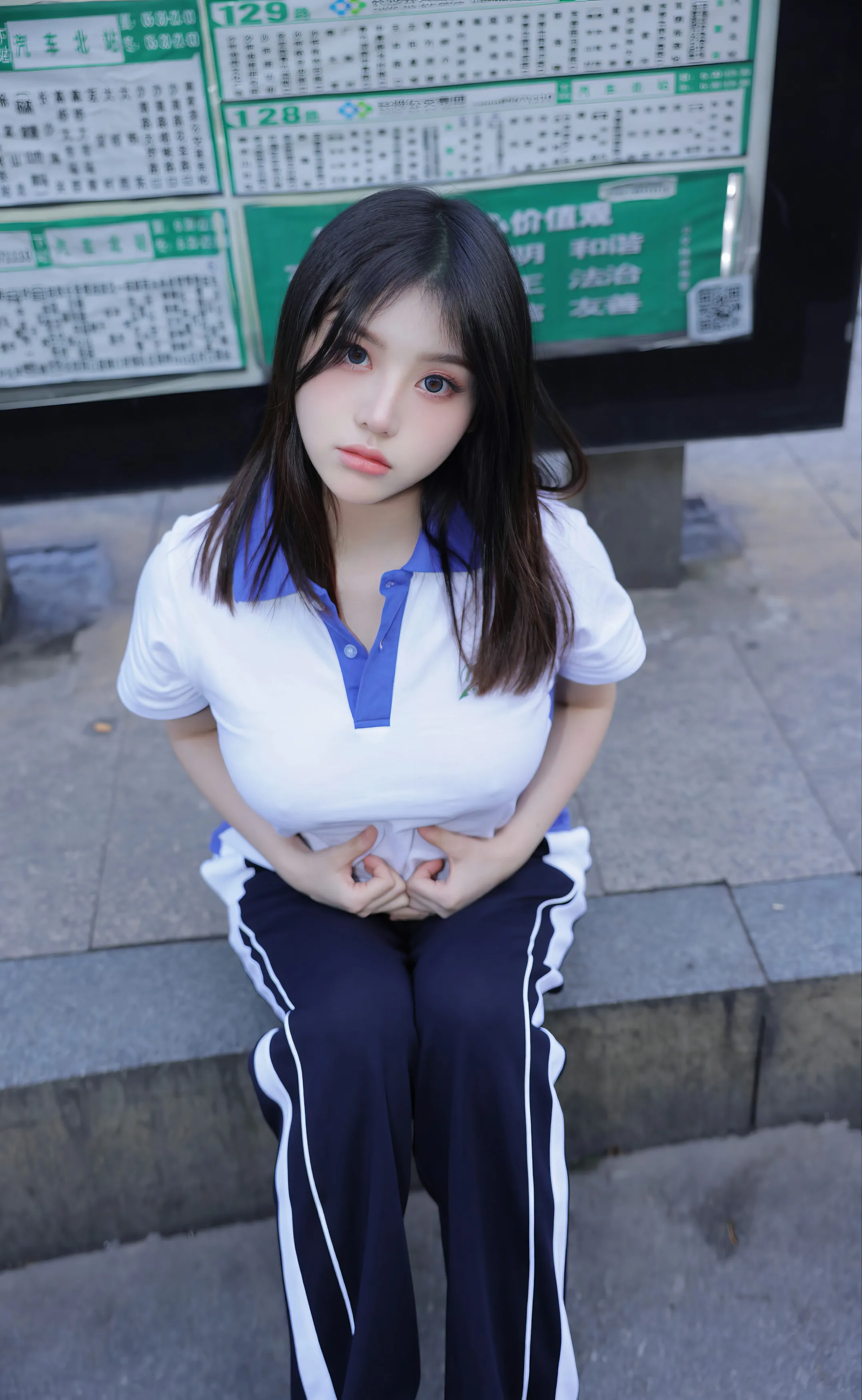 秀人网豆瓣酱 魅惑私拍写真 公交车站场景拍摄插图1 秀人网豆瓣酱 魅惑私拍写真 公交车站场景拍摄插图1